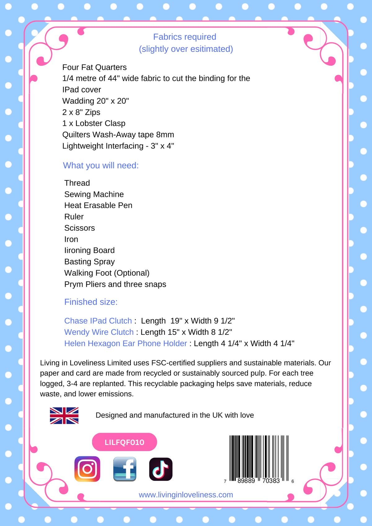 Living In Loveliness | Fabulously Fast Fat Quarter Fun – Issue 10