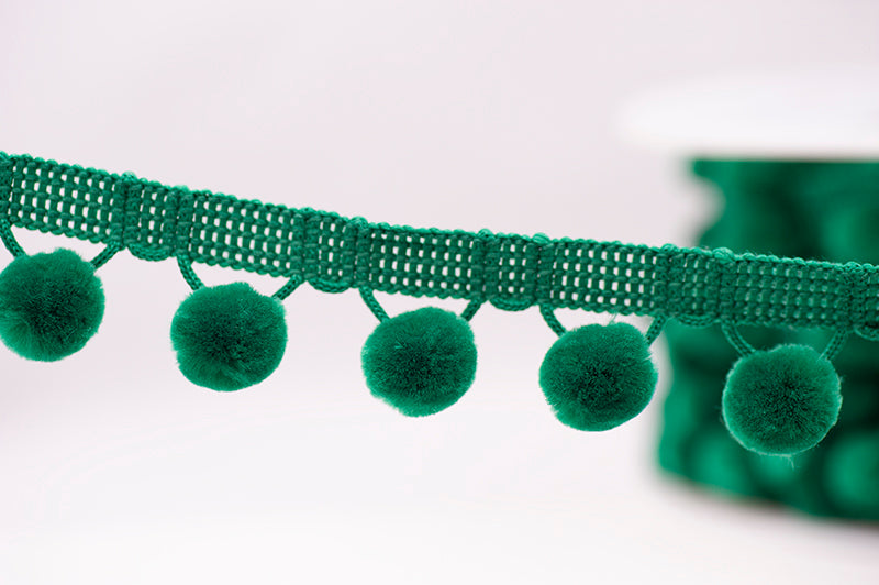 Pom Pom Trim 28mm - Jade