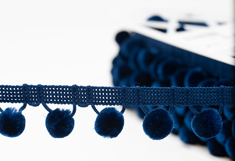 Pom Pom Trim 28mm - Navy
