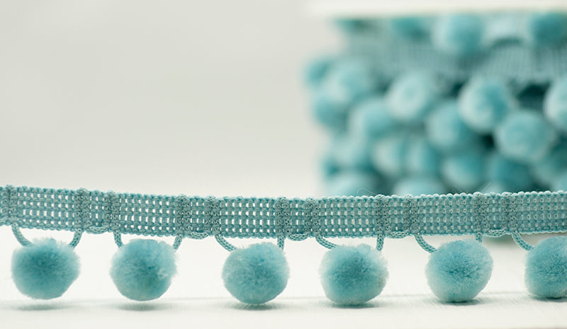 Pom Pom Trim 28mm - Pale Blue