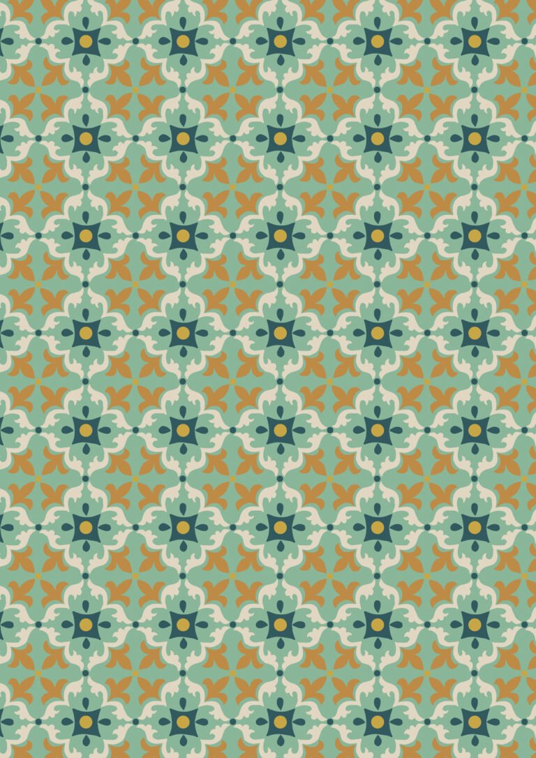 Lewis & Irene | Majolica | Multi Tile on Minty Green £7pm