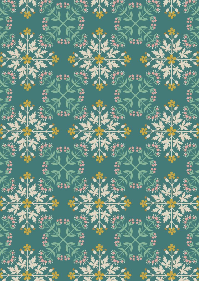 Lewis & Irene | Majolica | Floral Tile on Green £7pm
