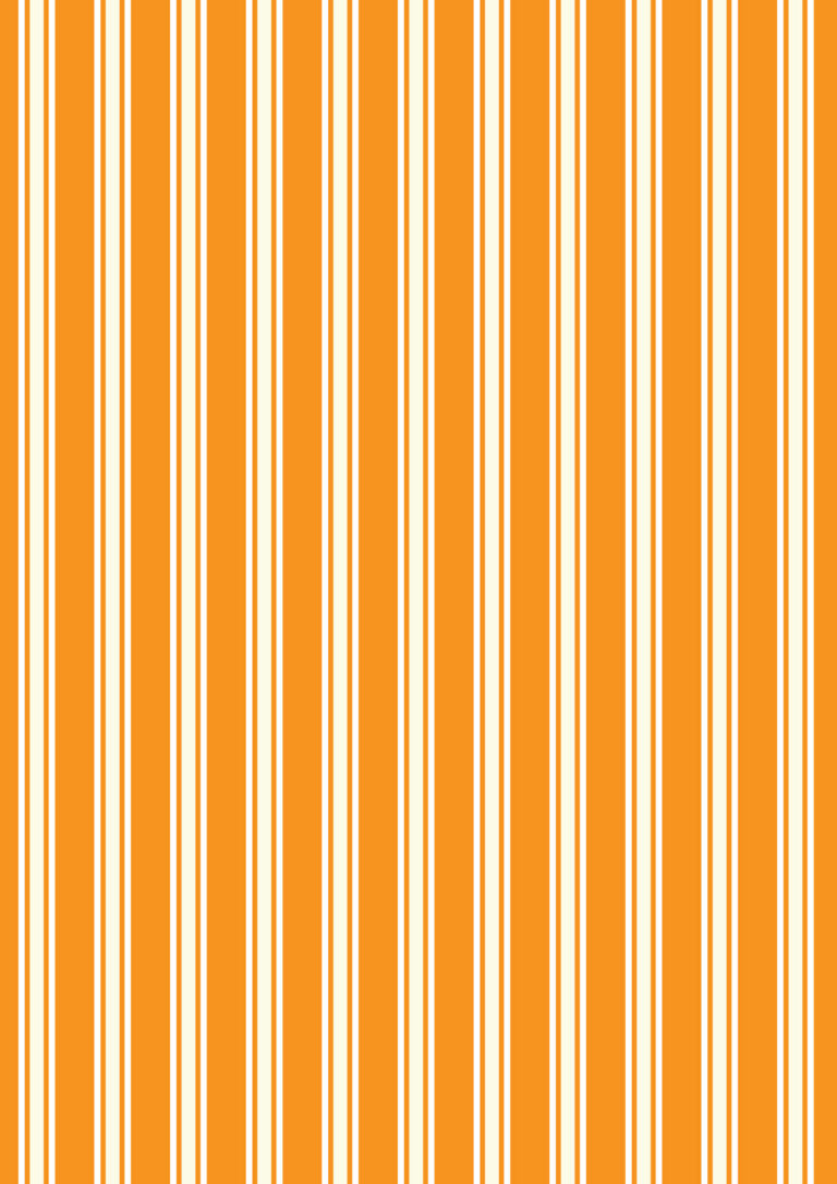 Lewis & Irene | Transylvania Glow | Terrifying Ticking Stripe - Orange £16pm