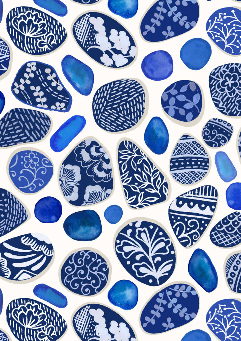 Lewis & Irene | Porcelain & Sea Glass | Sea Glass & Pottery Fragments - cream £16pm