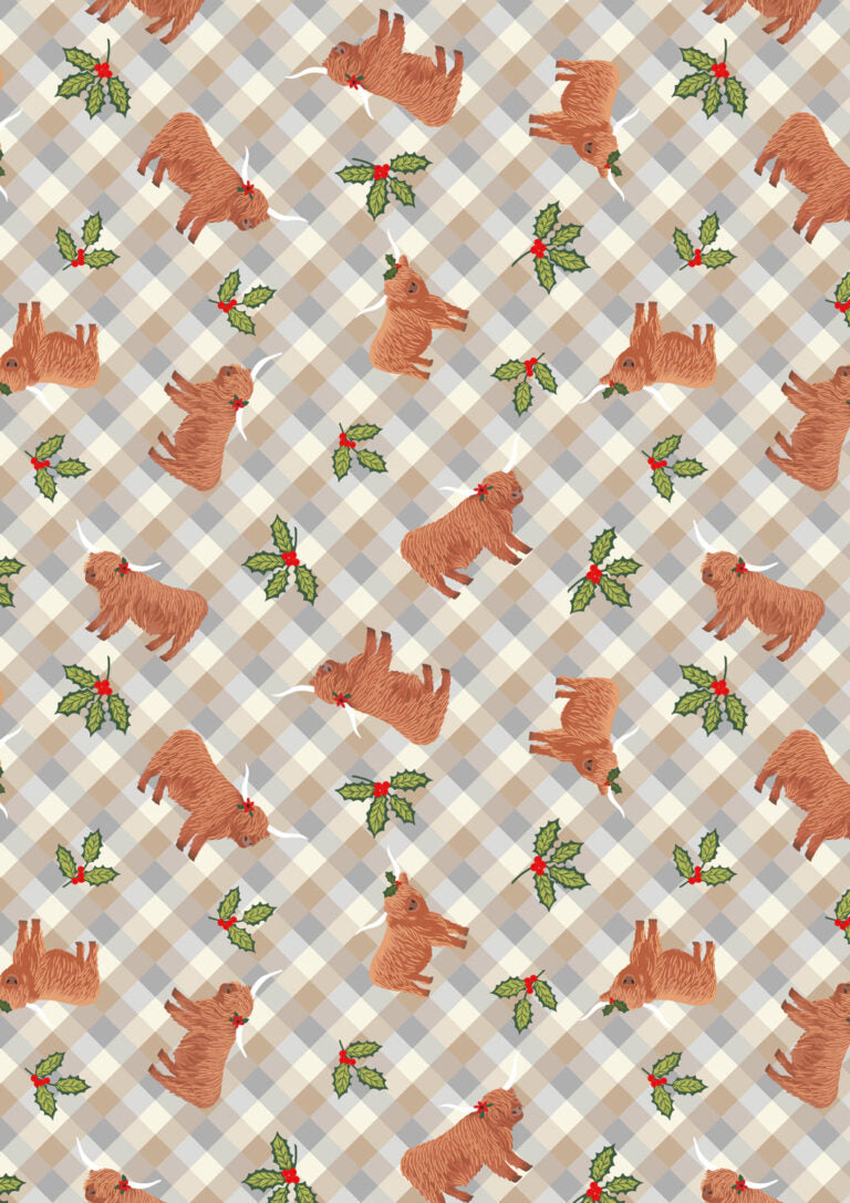 Lewis & Irene | Celtic Christmas | Highlands and Holly Winter Morning Gingham £16pm