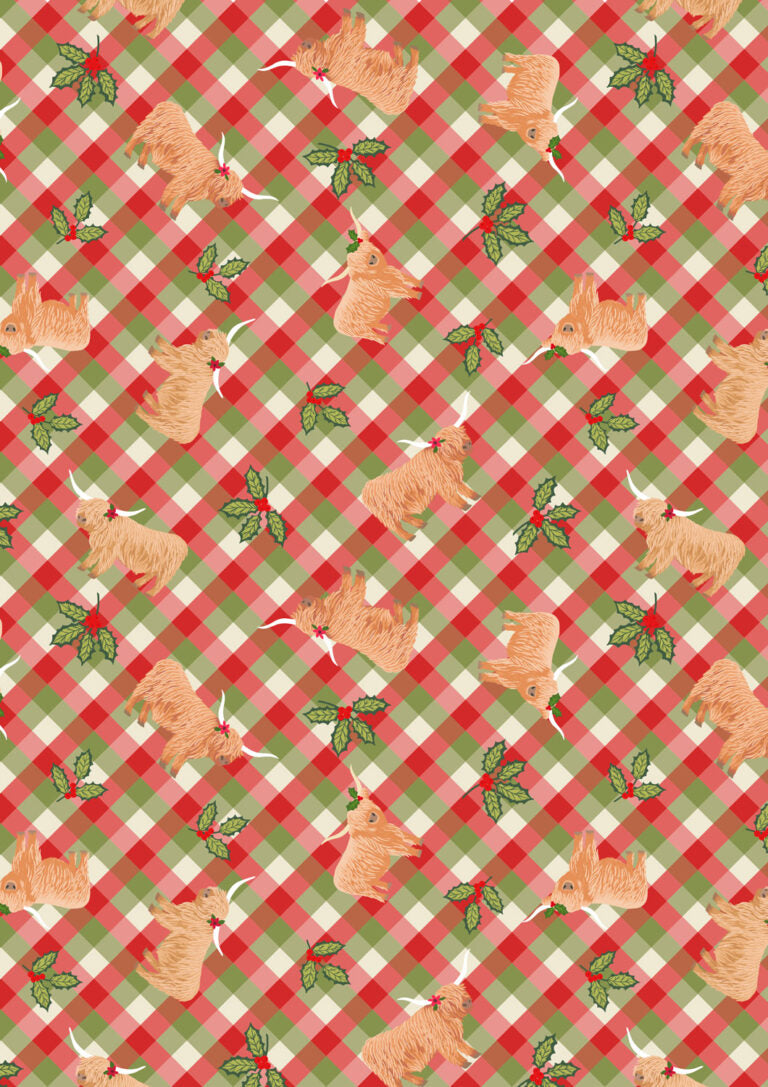 Lewis & Irene | Celtic Christmas | Highlands and Holly Festive Gingham £16pm