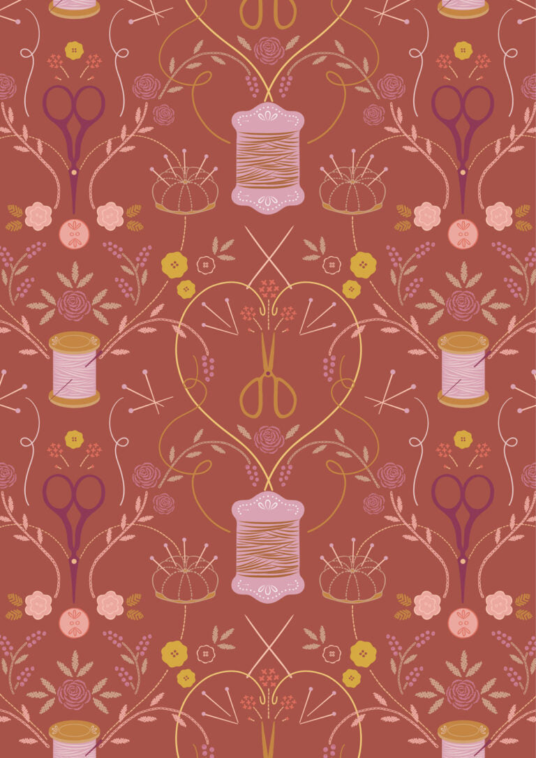 Lewis & Irene | Memory Made | Stitch In Time - Dark Rust £8pm