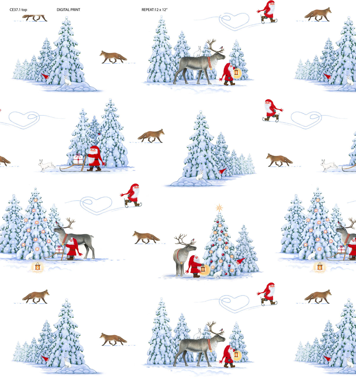 Lewis & Irene | Tomtens Forest Friends | Foxes - White £7pm