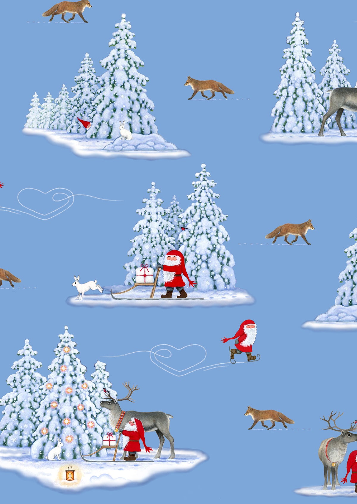 Lewis & Irene | Tomtens Forest Friends | Foxes - Light Blue £7pm
