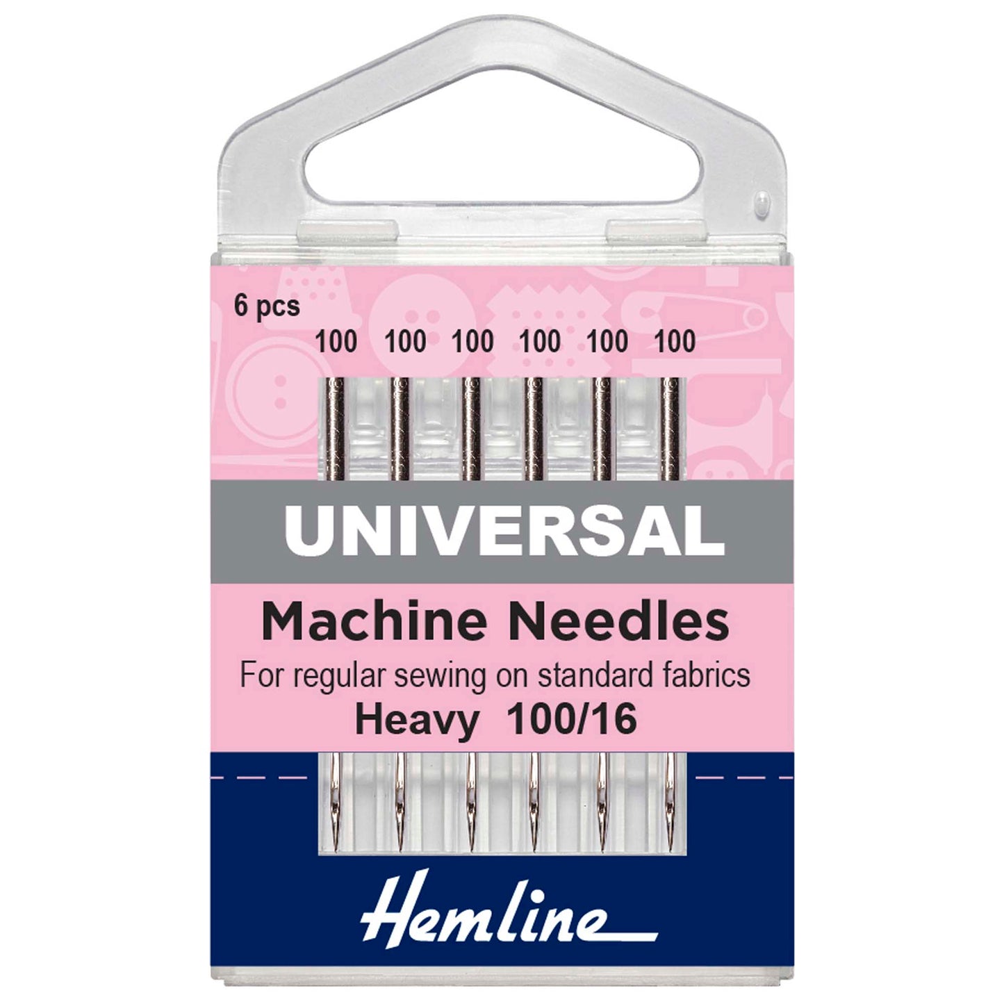 Sewing Machine Needles: Universal: Heavy 100(16): 6 Pieces