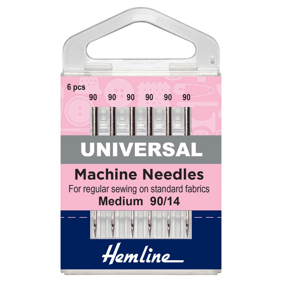 Sewing Machine Needles: Universal: Medium/Heavy 90(14): 6 Pieces