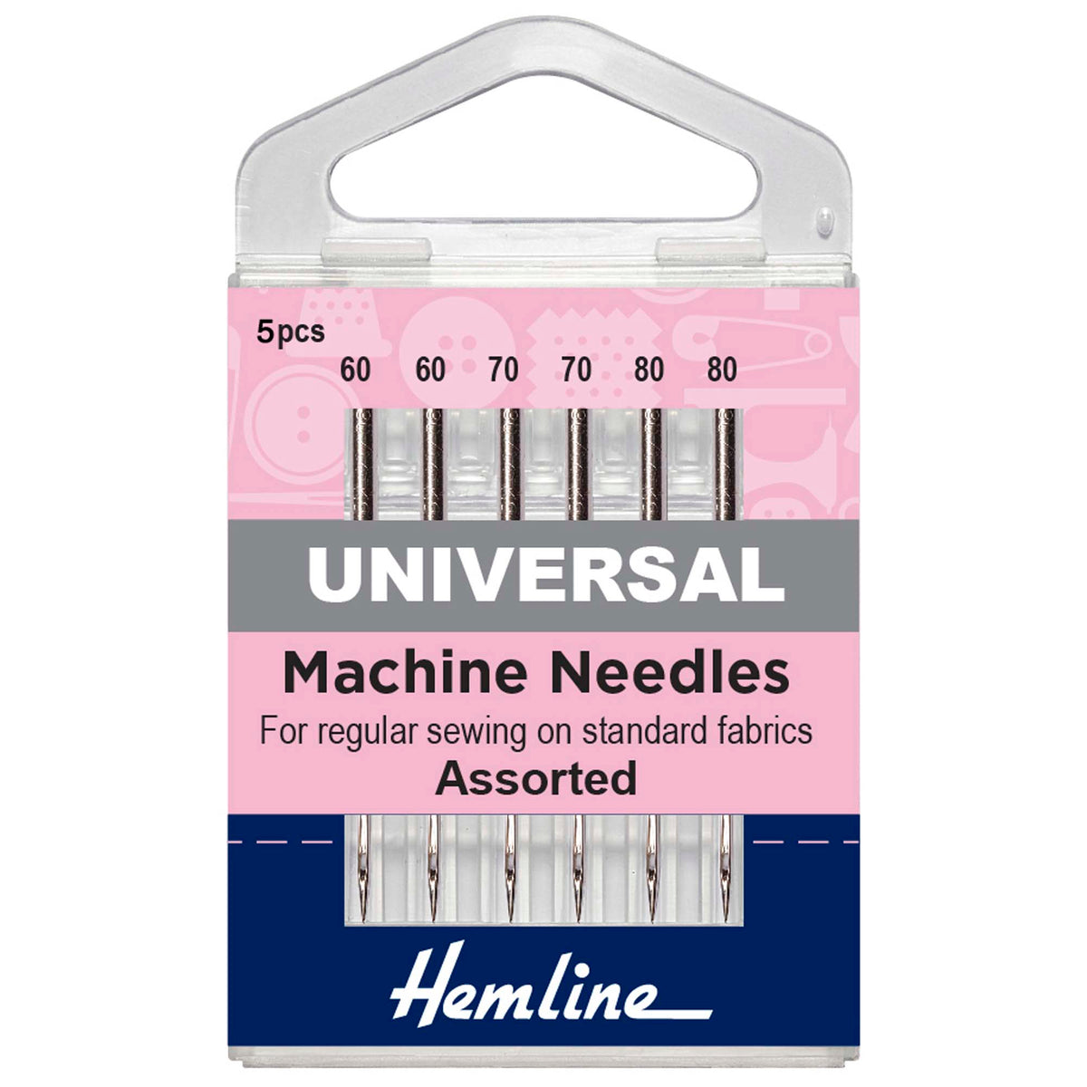 Sewing Machine Needles: Universal: Mixed Fine: 6 Pieces