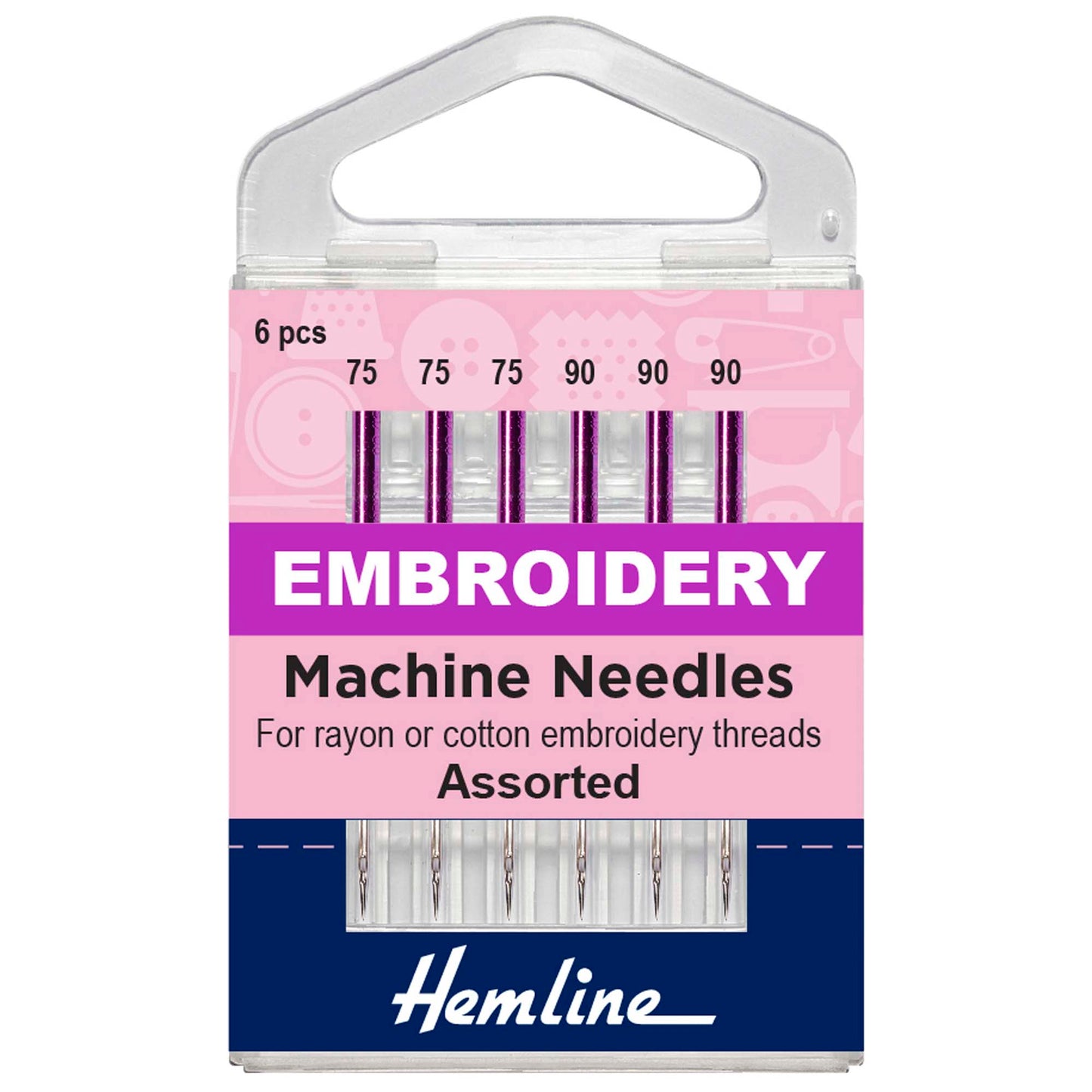 Sewing Machine Needles: Embroidery: Mixed: 6 Pieces
