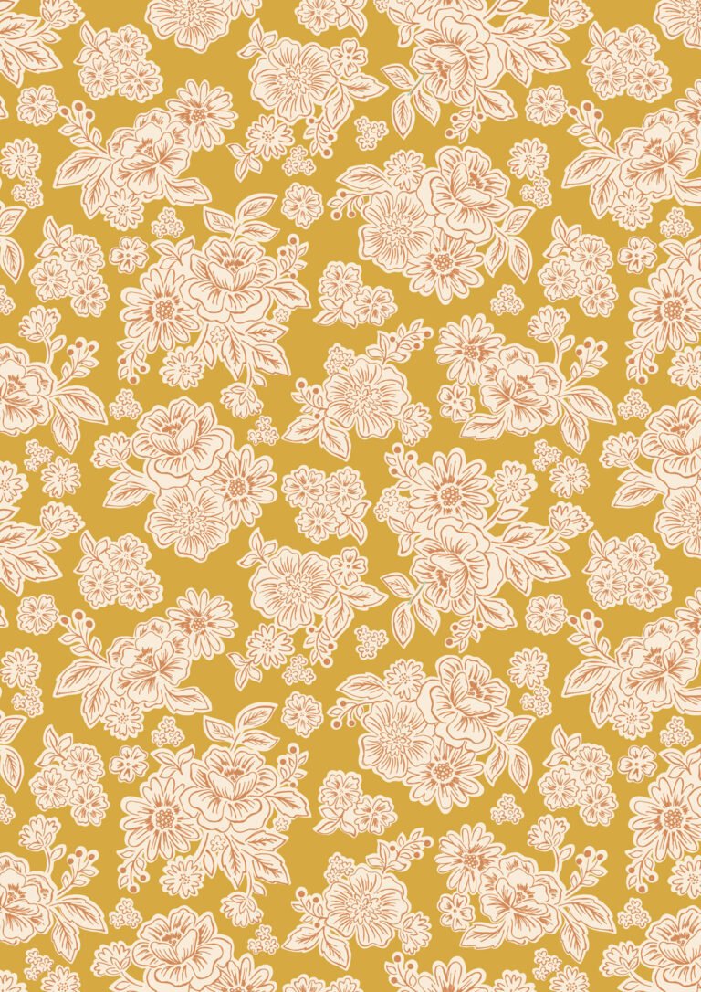 Lewis & Irene | Hannah's Flowers | Flower Blooms on Mustard £7pm
