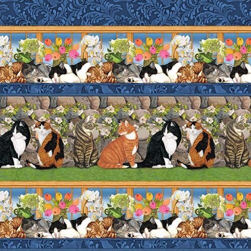 Studio E | Whiskars Among Petals | Cat Border £16pm
