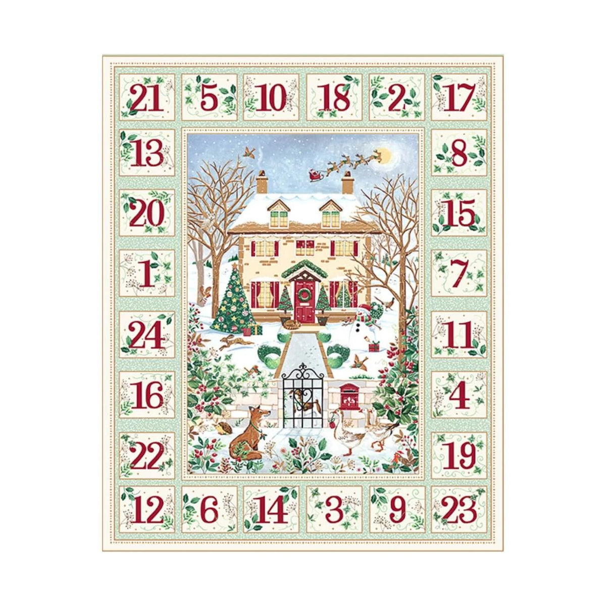 Makower | Advent Panel | County Christmas - Green