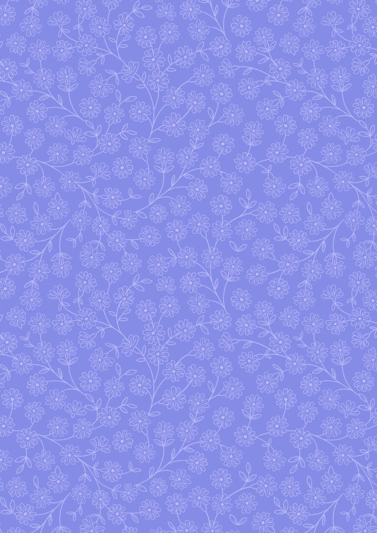 Lewis & Irene | Spring Flowers | Floral Vines - Cornflower blue £7pm