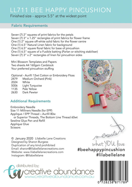 Liabelle Lane Creations | Bee Happy Pin Cushion