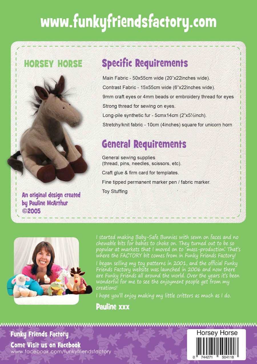 Funky Friends Factory | Horsey Horse / Unicorn Pattern
