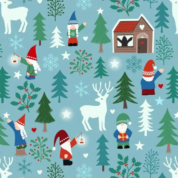 Lewis & Irene | Hygge Glow | Forest Nordic - Ice Blue £7pm