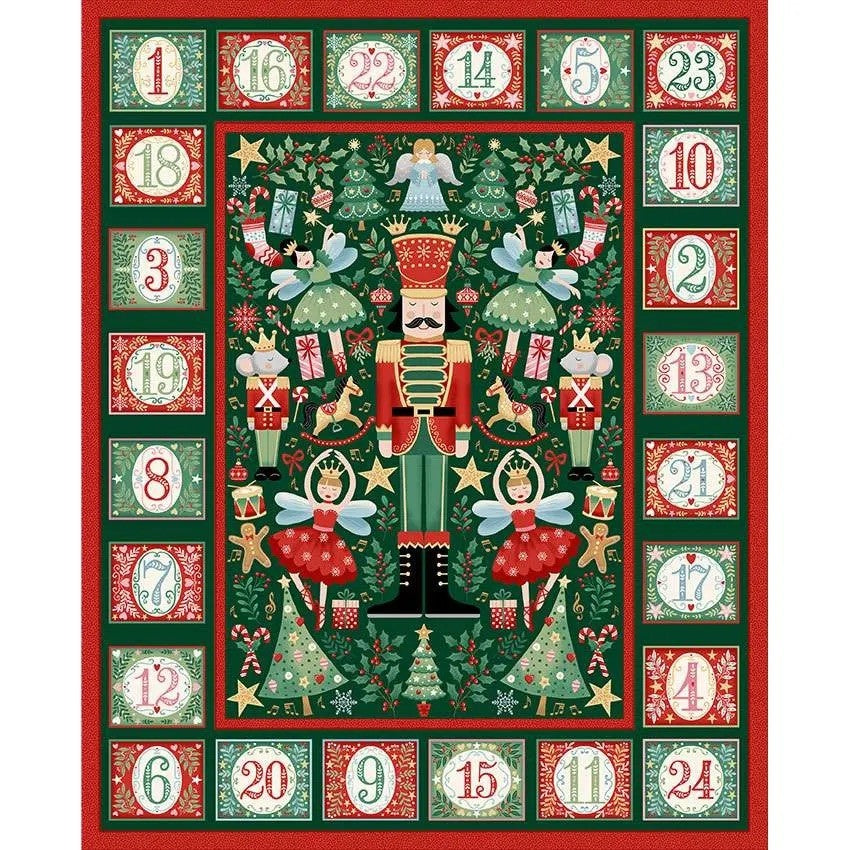Makower | Advent Panel | The Nutcracker - Green