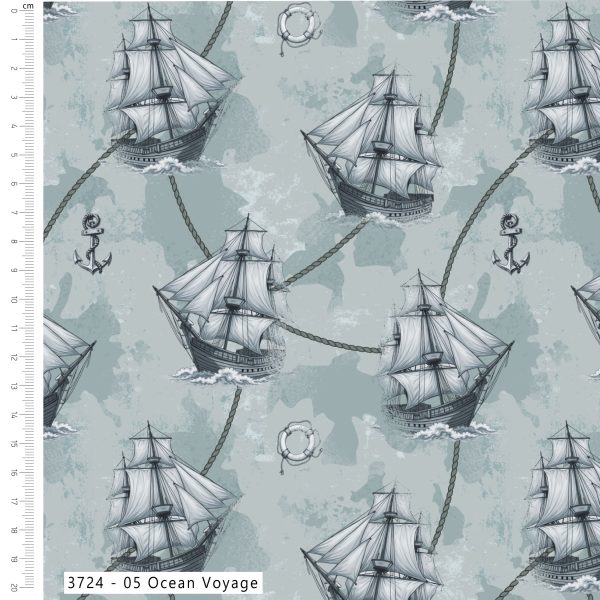Make & Believe Fabrics | Sail Across The Sea | Ocean Voyage £5pm