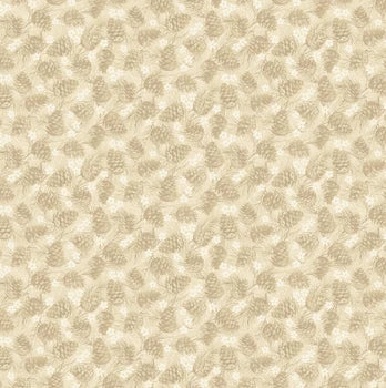 Benartex | Winter Wonderland | Pine Cones - Cream £12pm