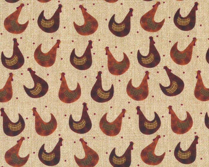Benartex | Rooster Farm - Beige £6pm