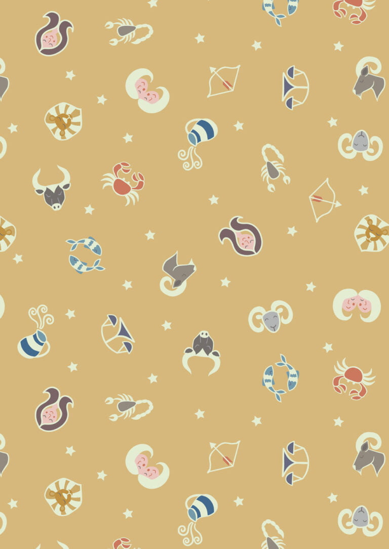 Lewis & Irene | Small Things Glow | Star Signs - Mellow Ochre £7pm