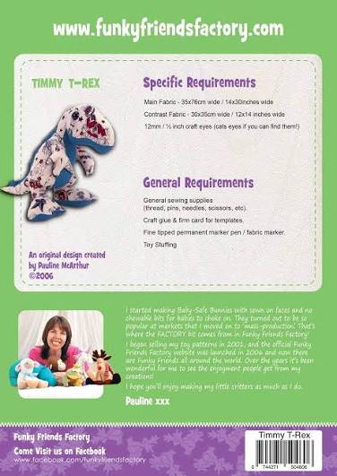 Funky Friends Factory | Timmy T rex Pattern