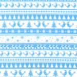 Christmas Stripes Polycotton- Blue