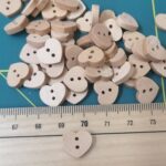 Wooden Heart Buttons - small
