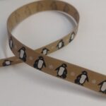 Ribbon- Penguins Beige