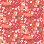 Polycotton: Fox Family- Red