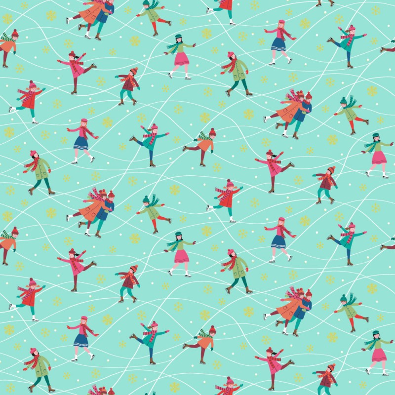 Makower | Skater | Scattered Ice Skaters £10pm