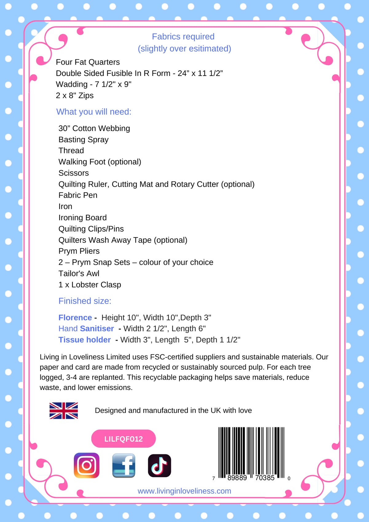 Living In Loveliness | Fabulously Fast Fat Quarter Fun – Issue 12