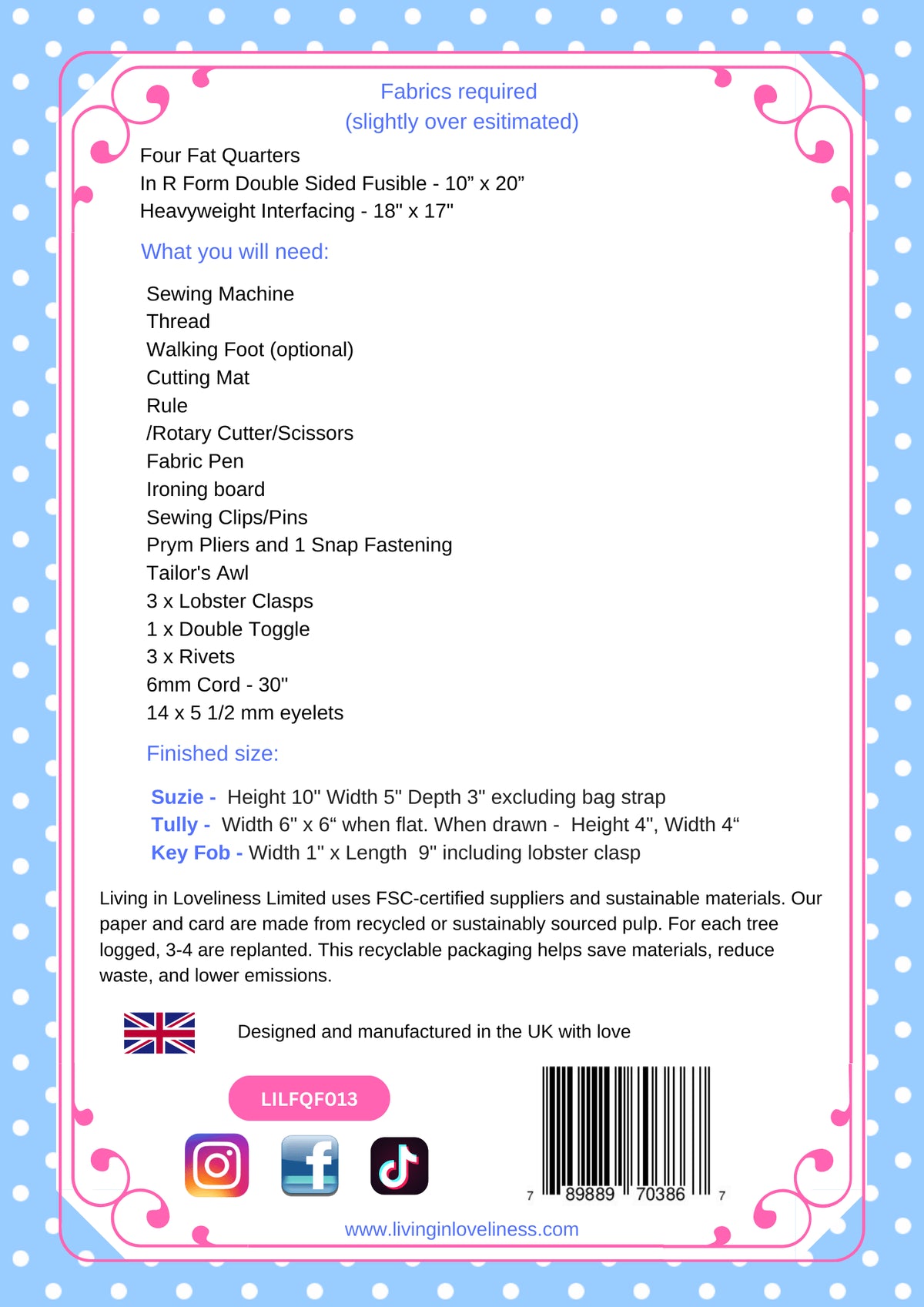 Living In Loveliness | Fabulously Fast Fat Quarter Fun – Issue 13