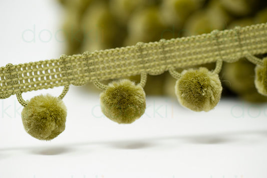 Pom Pom Trim 28mm - Pistachio