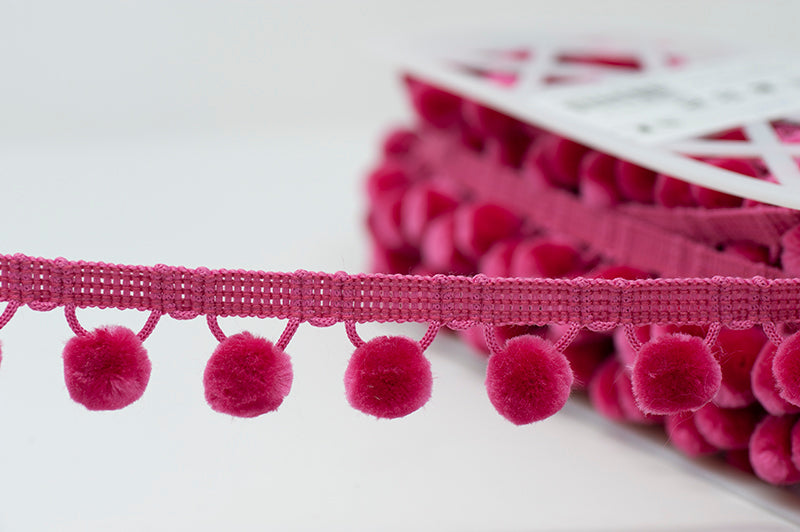 Pom Pom Trim 28mm - Strawberry