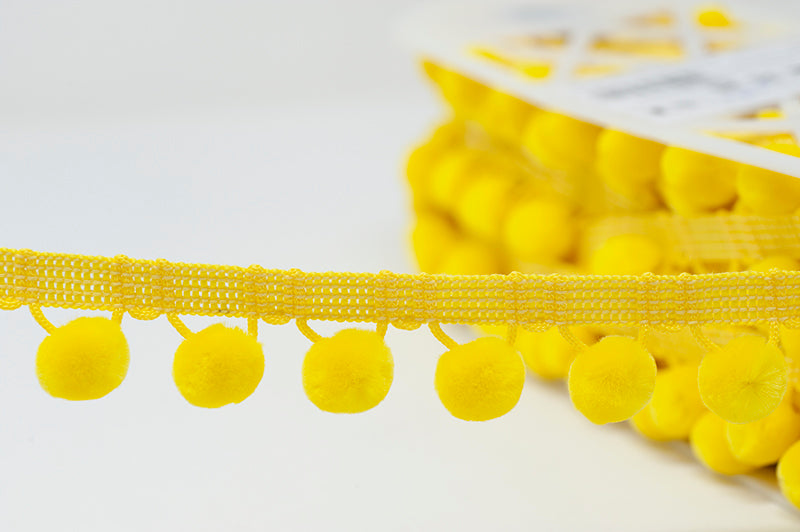 Pom Pom Trim 28mm - Yellow