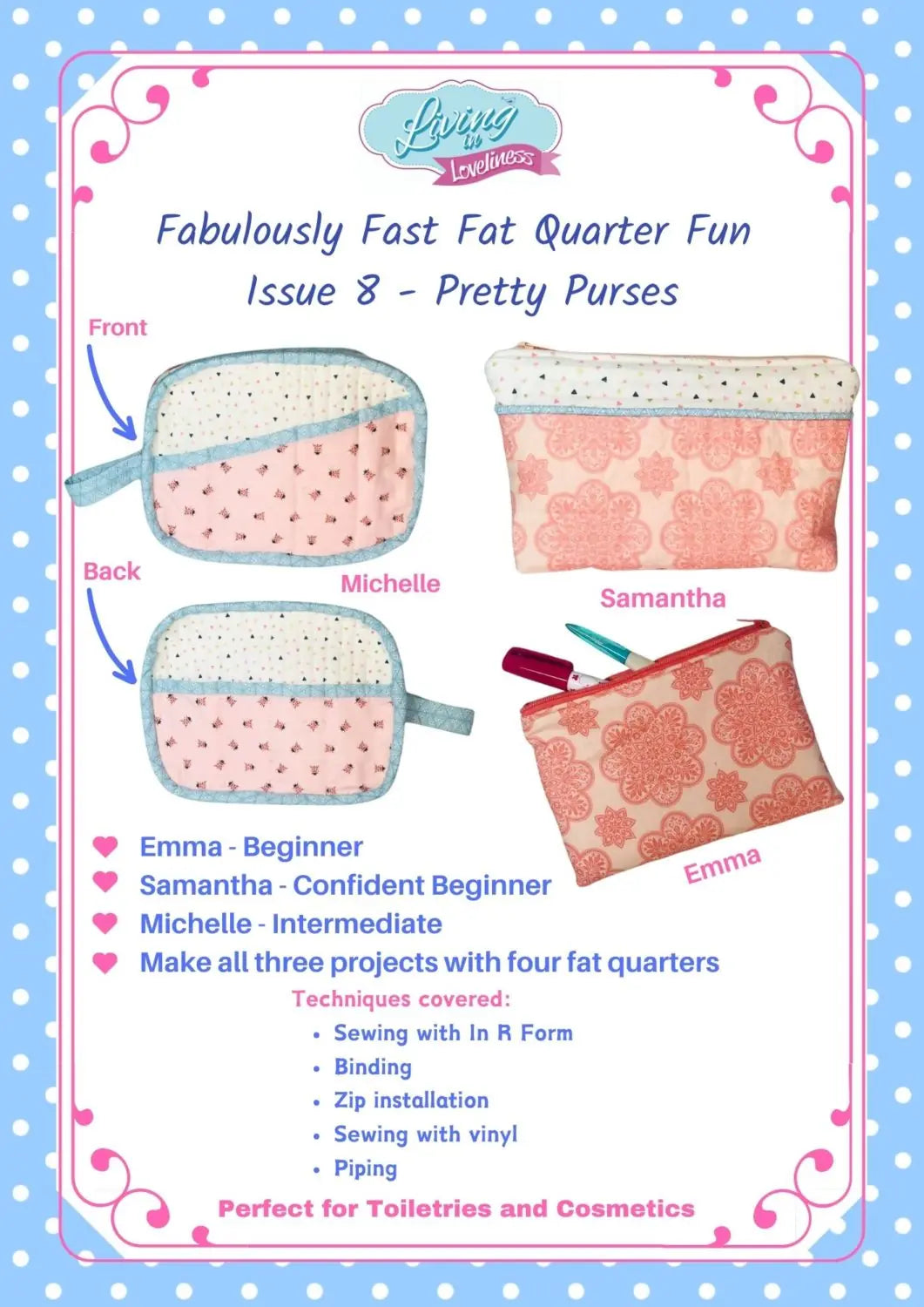 Living In Loveliness | Fabulously Fast Fat Quarter Fun – Issue 8