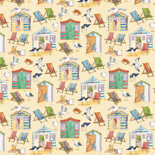 Nutex | Emma Ball | Coastal | Beach Huts - colour 103 £15pm