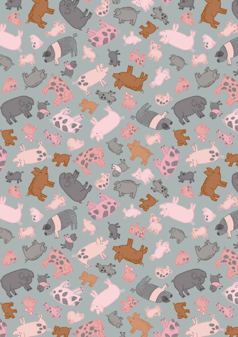 Lewis & Irene | Piggy Tales | Piggies - on Grey £7pm