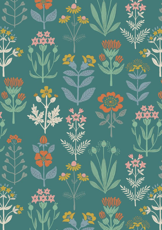 Lewis & Irene | Majolica | Floral on Garden Green £7pm