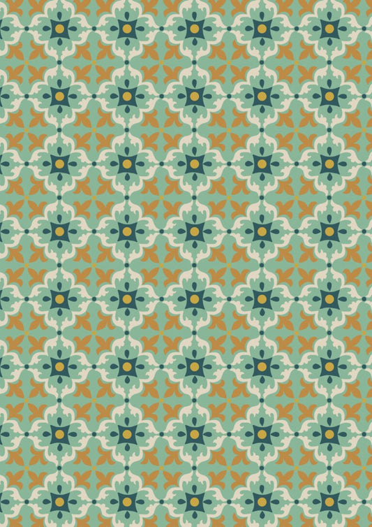 Lewis & Irene | Majolica | Multi Tile on Minty Green £7pm