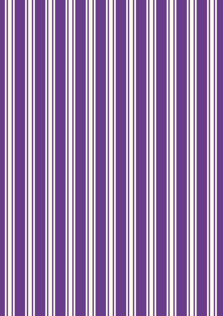 Lewis & Irene | Transylvania Glow | Terrifying Ticking Stripe - Purple £16pm