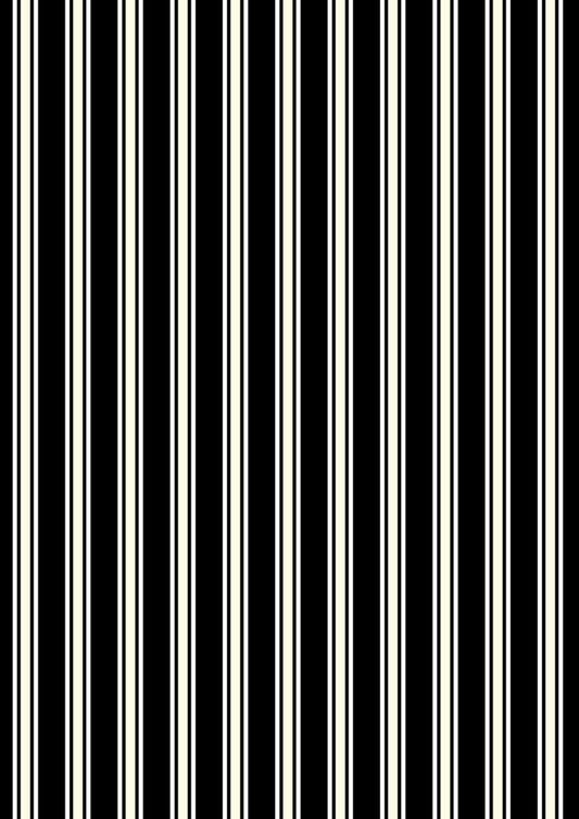 Lewis & Irene | Transylvania Glow | Terrifying Ticking Stripe - Black £16pm