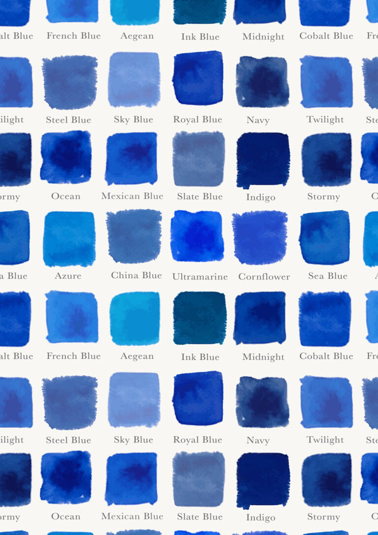 Lewis & Irene | Porcelain & Sea Glass | Ink Swatches £16pm
