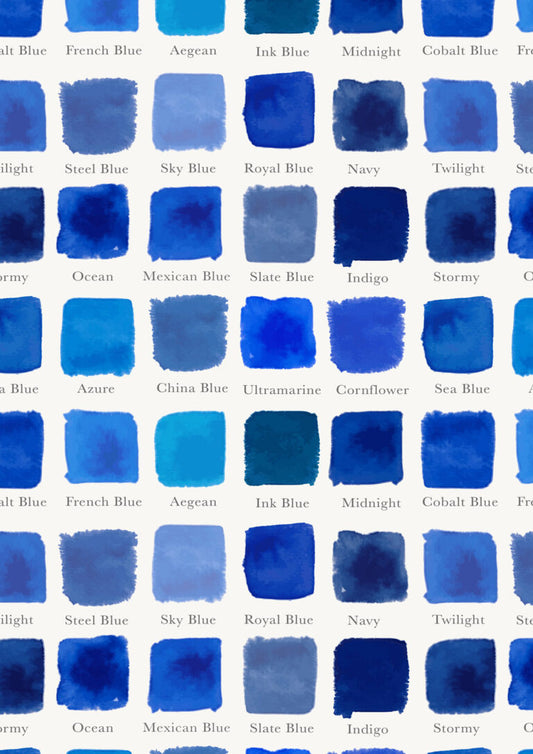 Lewis & Irene | Porcelain & Sea Glass | Ink Swatches £16pm