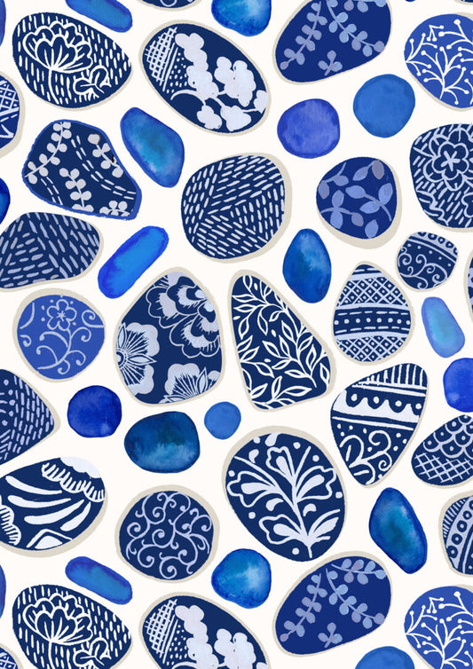 Lewis & Irene | Porcelain & Sea Glass | Sea Glass & Pottery Fragments - cream £16pm